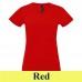 Sol's Imperial V Women-V-Neck -T-shirt 02941 190 g-os női V nyakú póló SO02941 red
